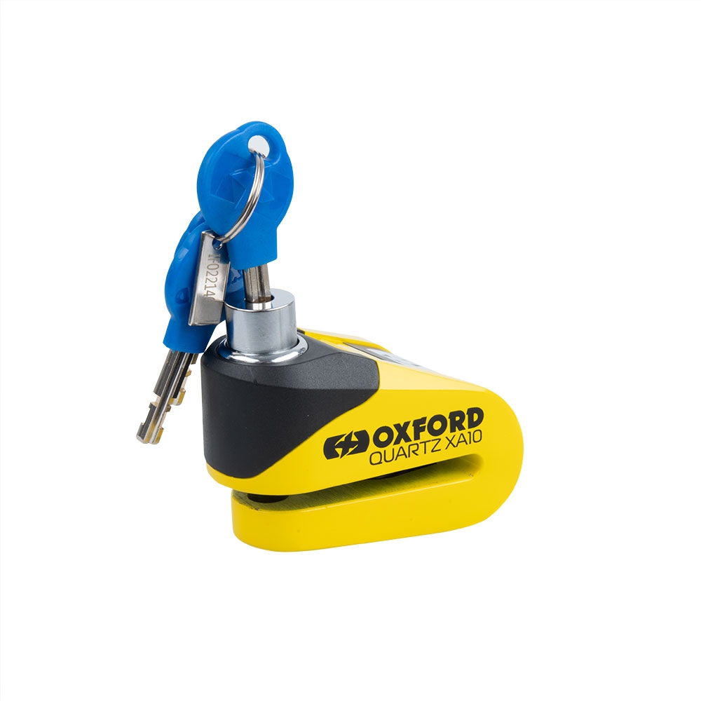 Oxford Quartz XA10 Alarm Disc Lock Yellow/Black - Image 2