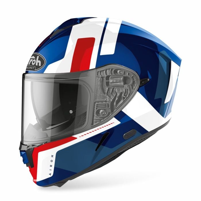 Airoh Spark 'Shogun' Helmet - Blue/Red Gloss - Extra Extra Large