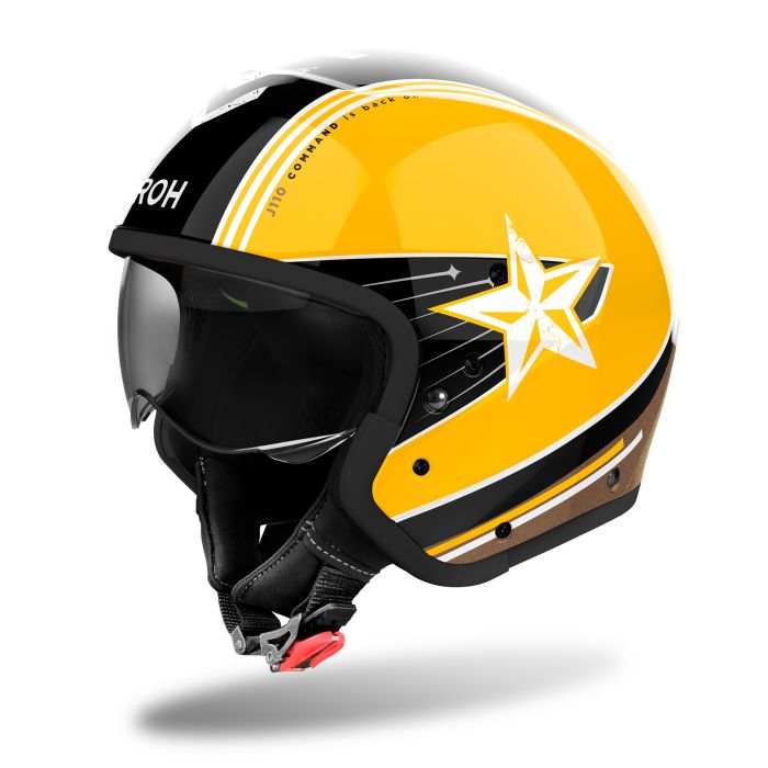 Airoh J110 Helmet - Command Yellow Gloss - Image 2