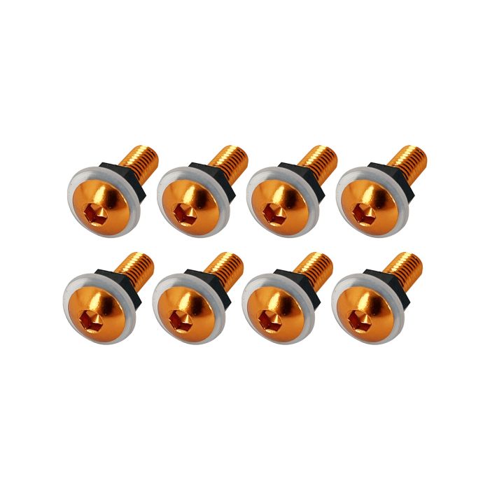 Bike It Gold Screen Bolts – 8 Piece Pack