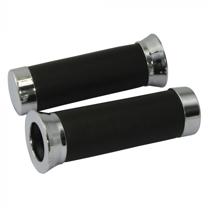 Grip Classic Lambretta Foam And Chrome 25mm Left 25mm Right