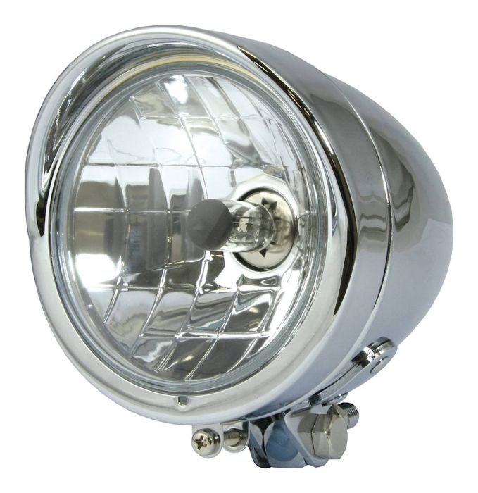 Universal Bullet Chrome Headlight 4Â½" H4