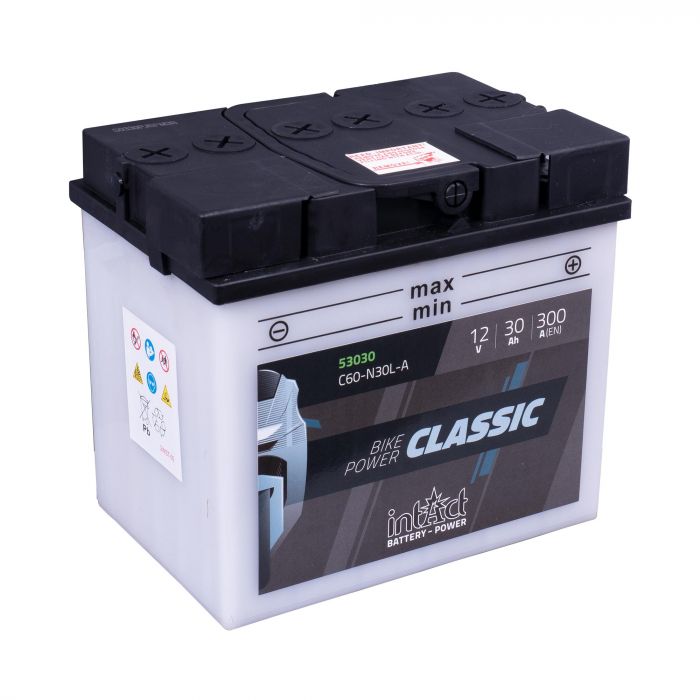 intAct C60-N30L-A Classic Bike-Power Battery With Acid Pack