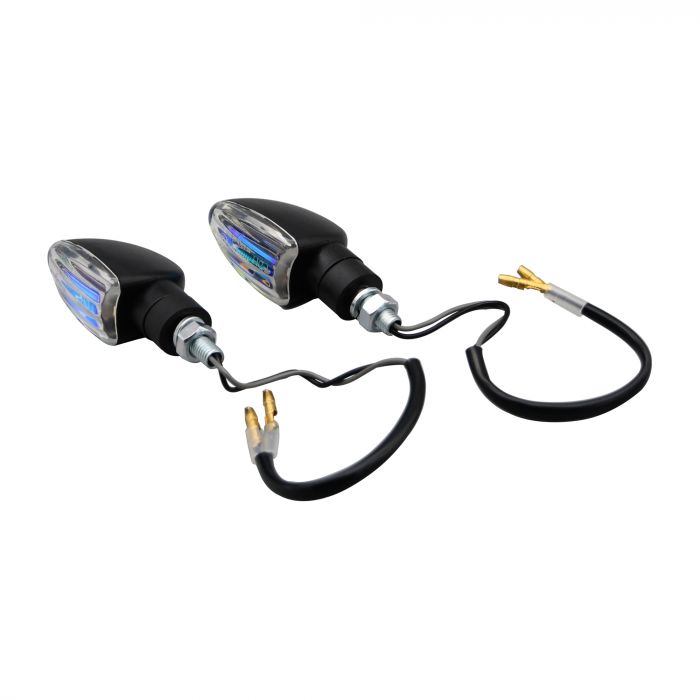 Bike It Short Stem Mini Spear Indicators With Black Body And Iridium Lens