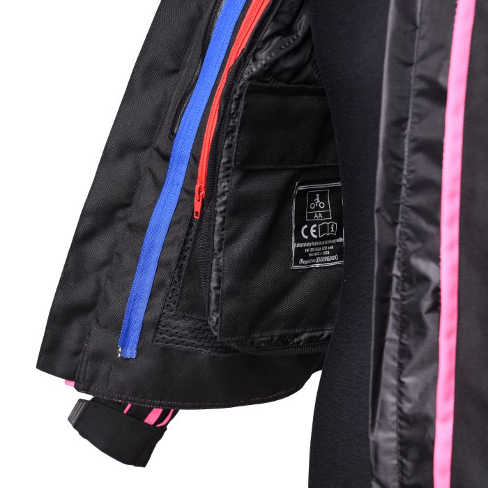 Bike It 'Insignia' Ladies Motorcycle Jacket (Pink) - Image 8