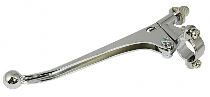 Bike It Clutch Lever Assembly Universal British With Cable Adjuster Chrome