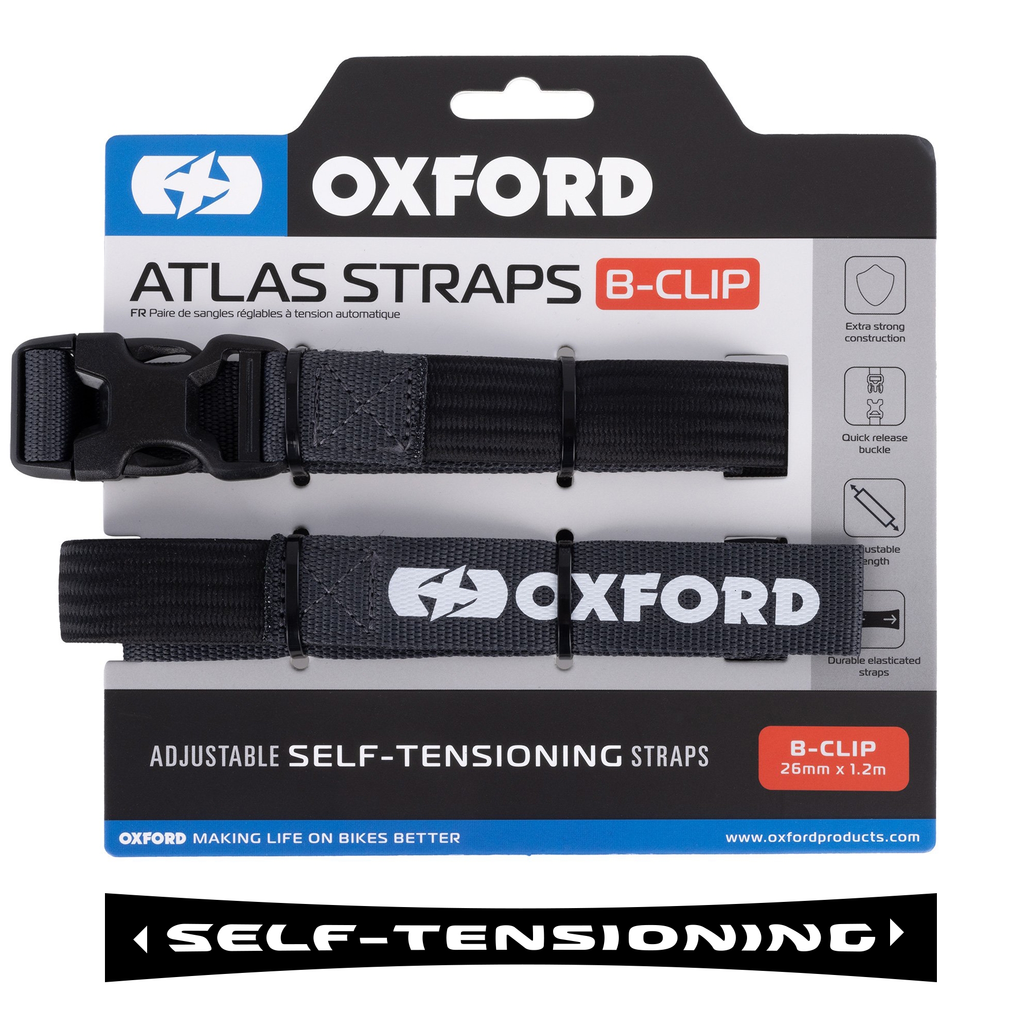 Oxford Atlas B-Clip 26mm x 1.2m (Pair)