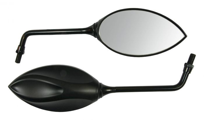 Bike It Black Universal Mirrors With 10mm Thread - #U023