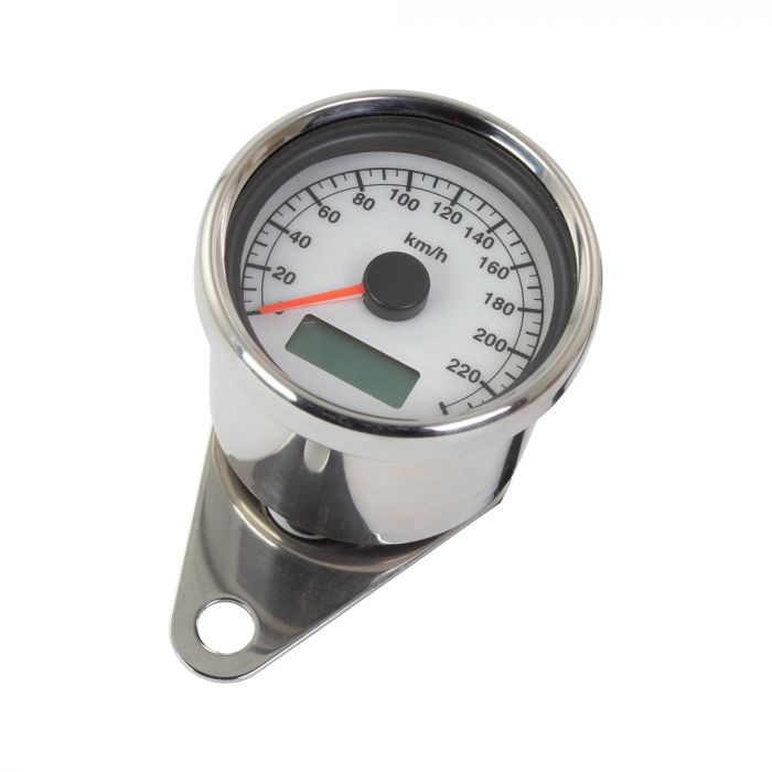 LED Illuminated Chrome KMH Speedo - 240kmh (1:4 Ratio)