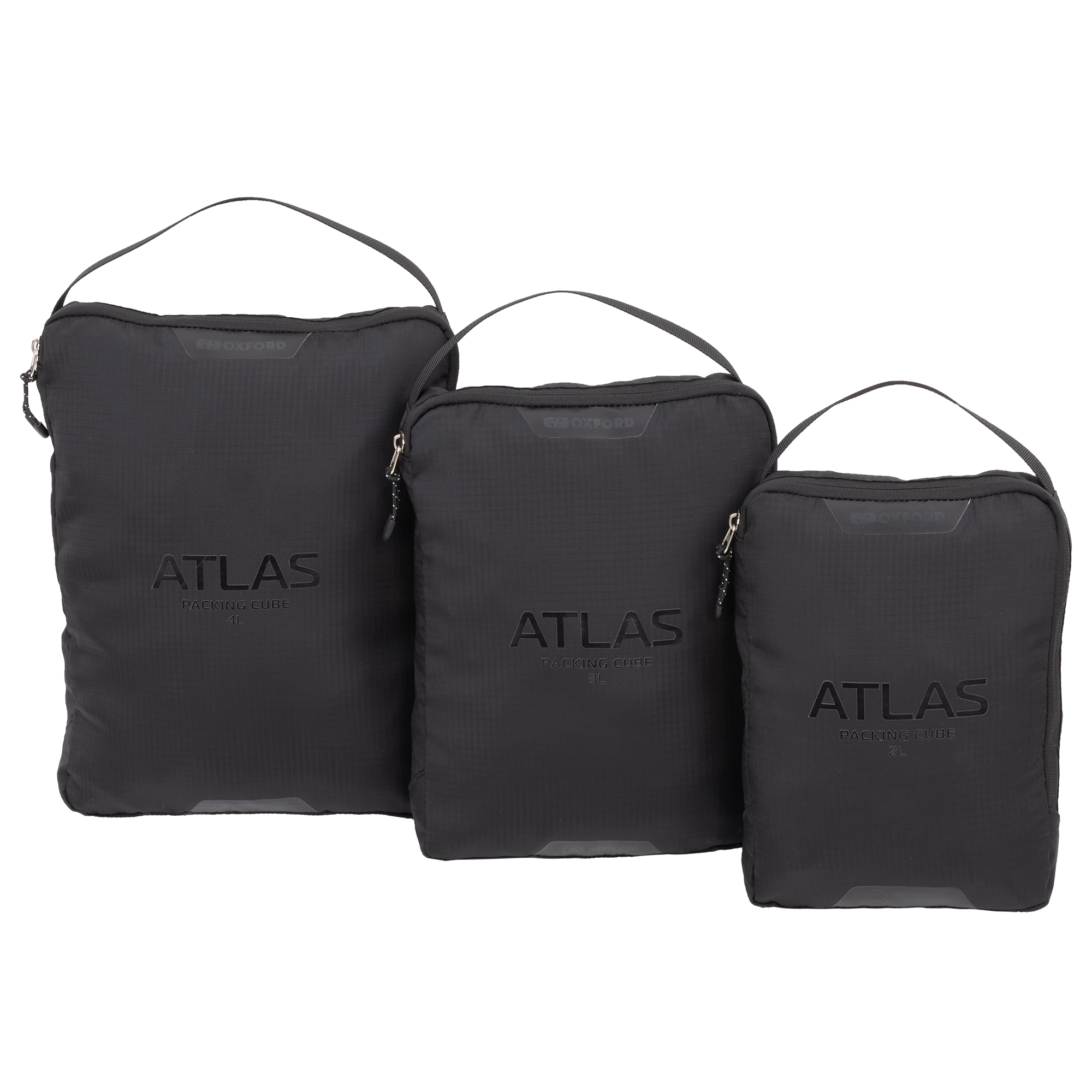 Oxford Atlas Packing Cubes 3 -Pack Black