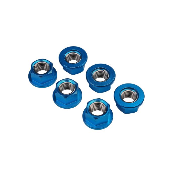 Bike It Aluminium Sprocket Nuts Coloured – M10 x 1.25 (6pcs)