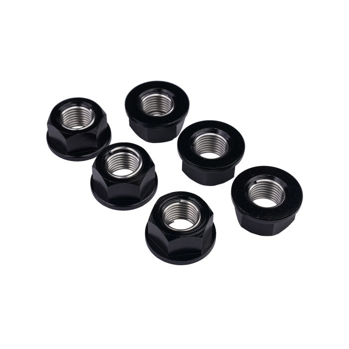 Bike It Aluminium Sprocket Nuts Coloured – M12 x 1.5 (6pcs)