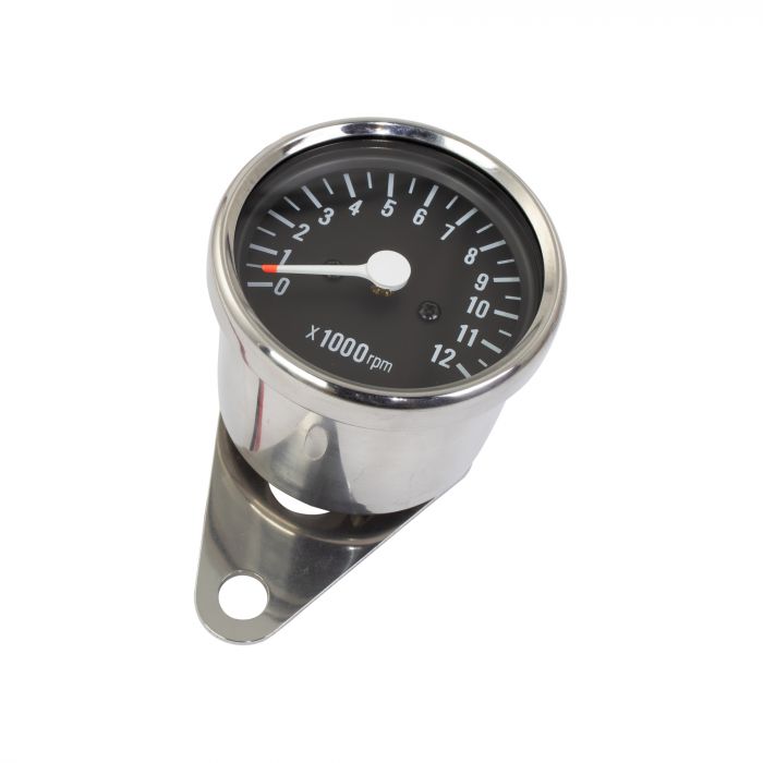 Bike It Mini Tacho – Cable Operated, Chrome Finish, 65mm