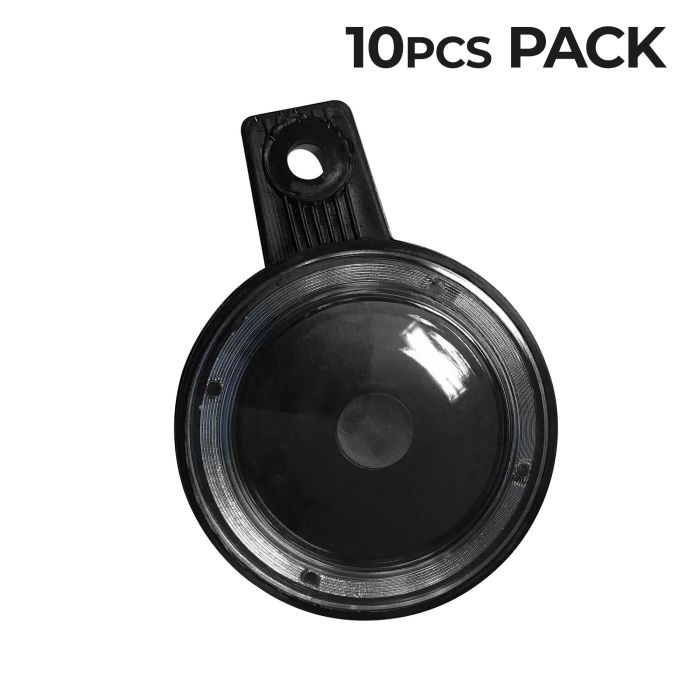 Bike It Plastic Tax Disc Holders Round Black - 10 Pack