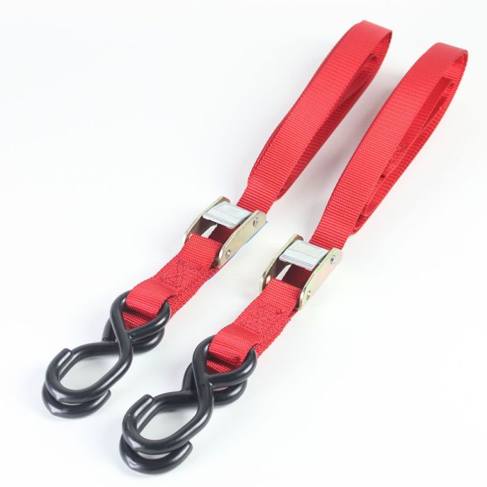 Bike It Tiedown Straps – 25mm x 1.8m with Autolock Adjuster (2 Pack)