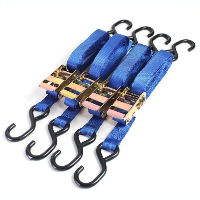 Bike It Tiedown Straps – 25mm x 5m with Ratchet Adjuster (4 Pack)