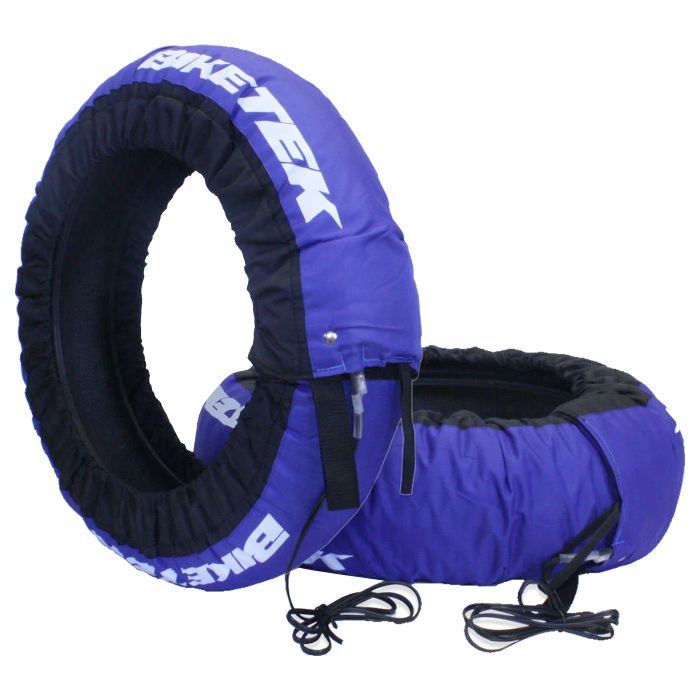 BikeTek Tyre Warmer Set for 120/70-17 (Front) and 160/60-17 (Rear) tyres with 2 Pin EURO Plug