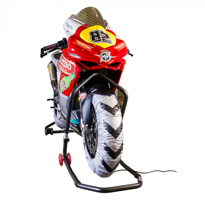 BikeTek Tyre Warmers Set (Front and Rear) for 120/70-17 and 200/55-17 Tyres (UK 3 Pin Plug)